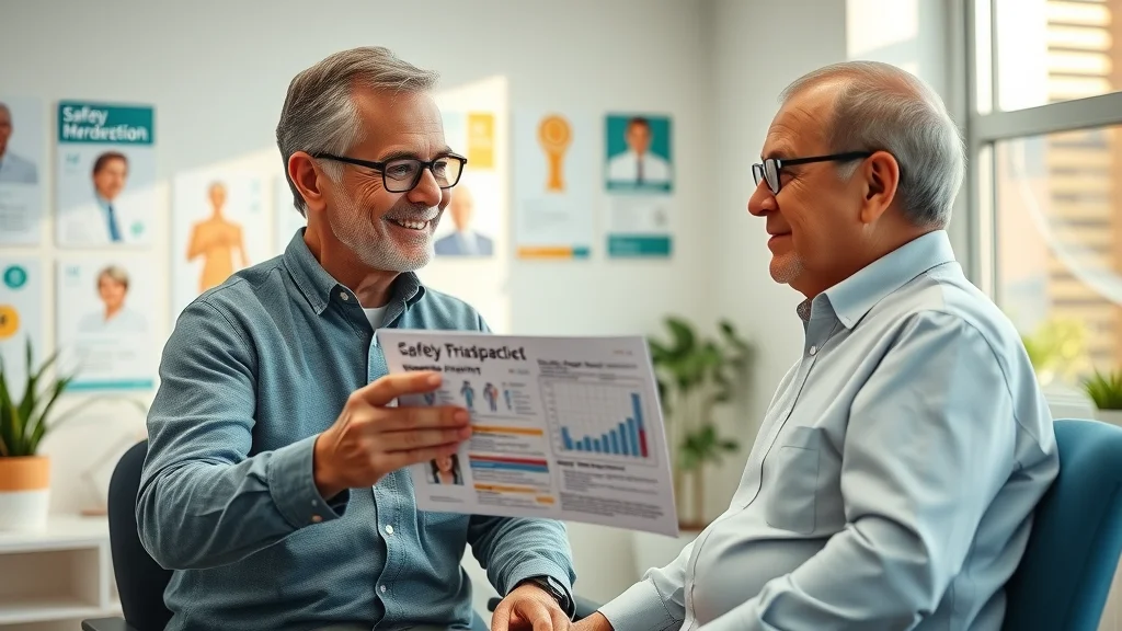 Chiropractor consulting with elderly patient about safety of chiropractic treatment - chiropractic adjustment safety, evidence-based care