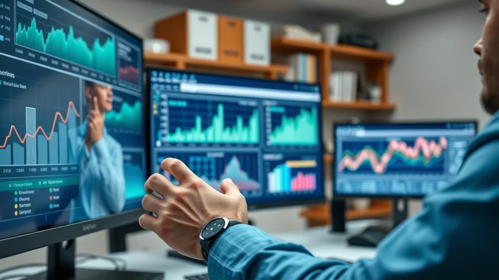 Close-up of hands analyzing colorful financial charts on a monitor, illustrating reliable accounting systems and data accuracy.