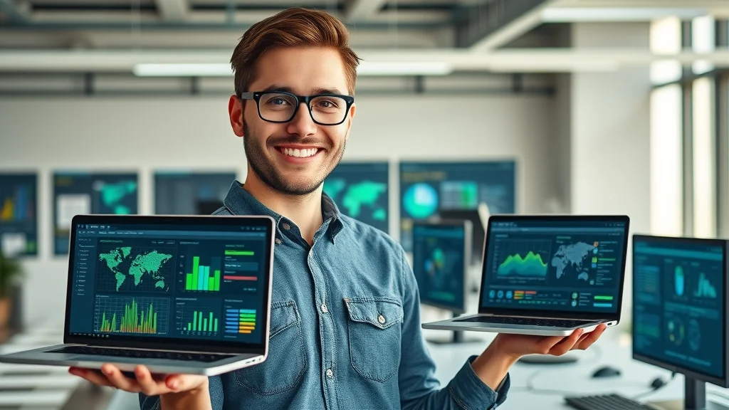 essential AI tools for professional services, laptops with NLP, predictive analytics, agentic AI interfaces, photorealistic tech-lab setting