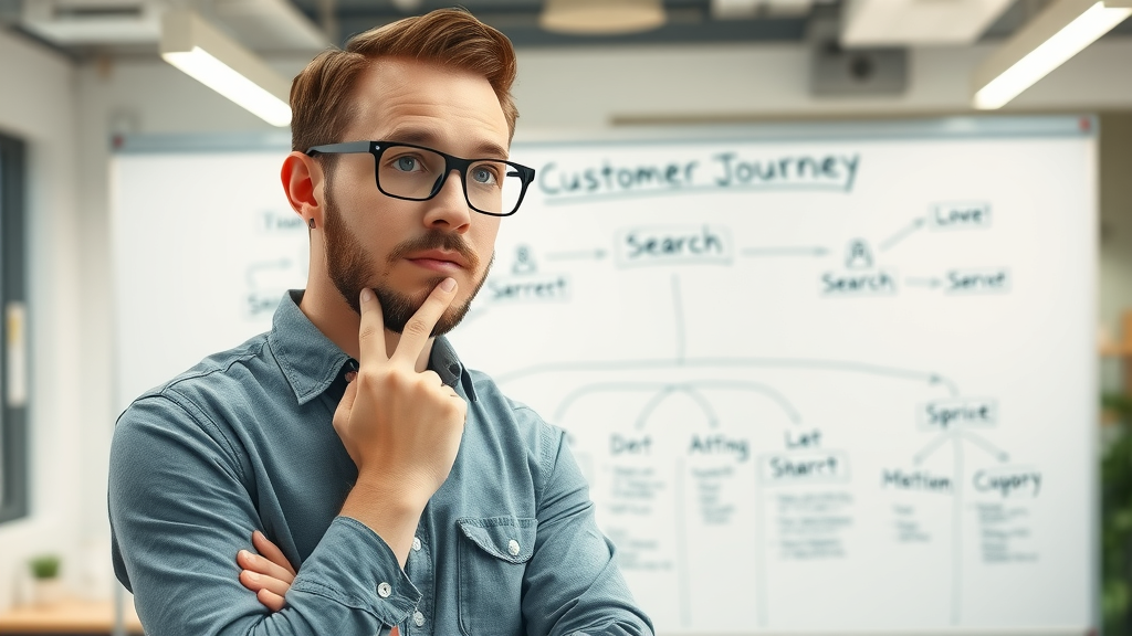marketer mapping search intent journey for small business content