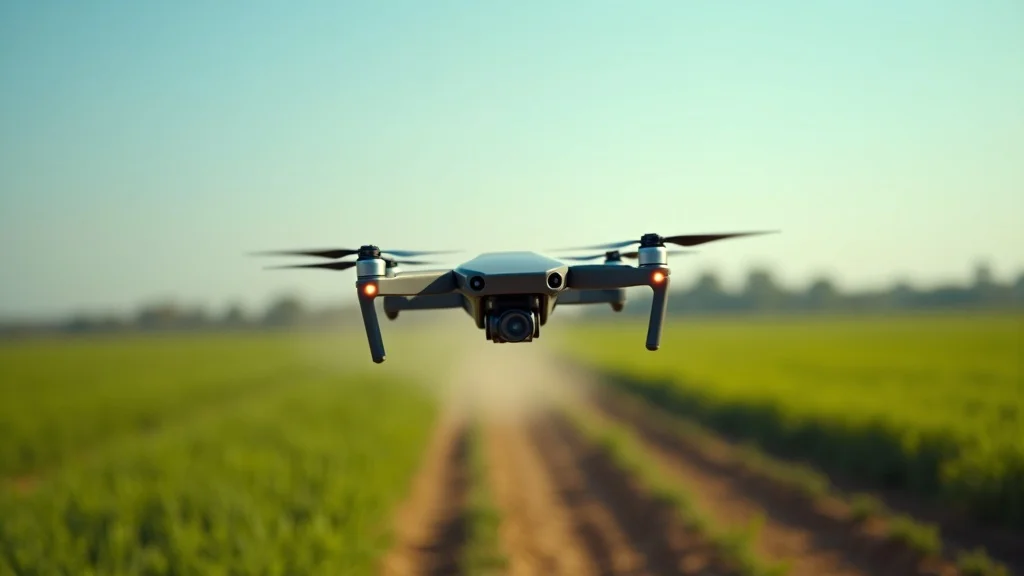 Drone monitoring crops for climate smart agriculture
