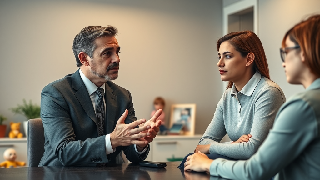 family law attorney Cullman AL mediating child support session