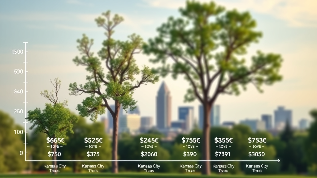 Tree removal costs Kansas City tree size infographic comparison