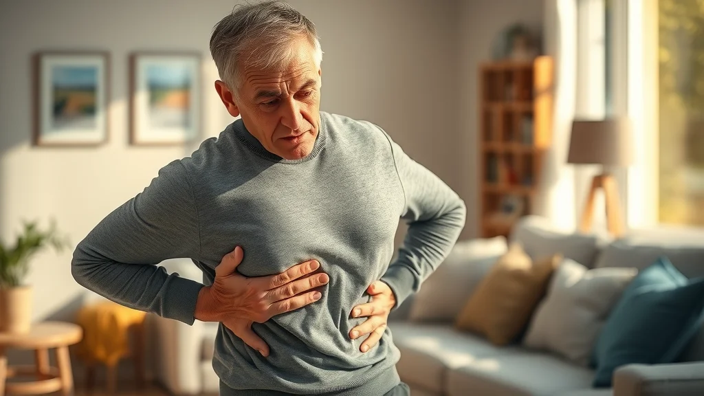 Alarmed adult with back pain emergency needing an emergency chiropractor near me at home