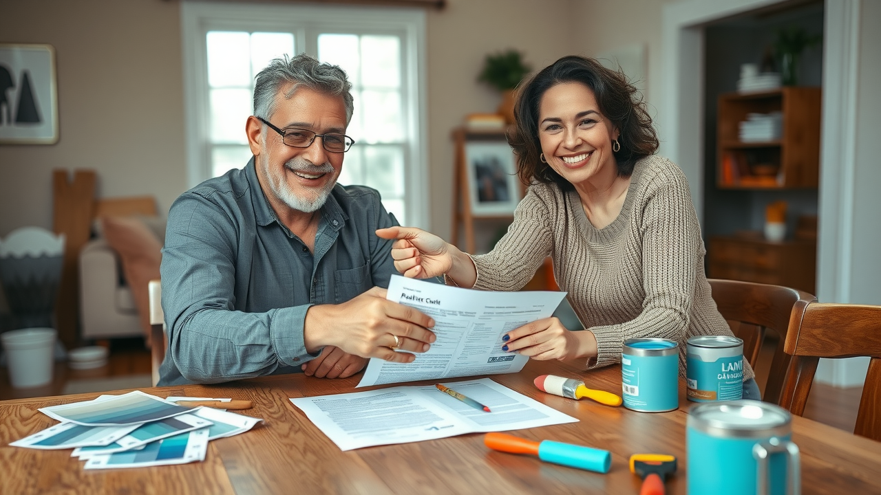 Minneapolis homeowner happily shaking hands with a professional painter after agreeing to a free estimate, demonstrating successful customer service