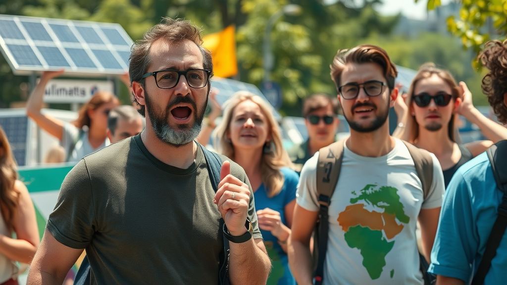 Activists in Michigan advocating for climate initiatives against climate change
