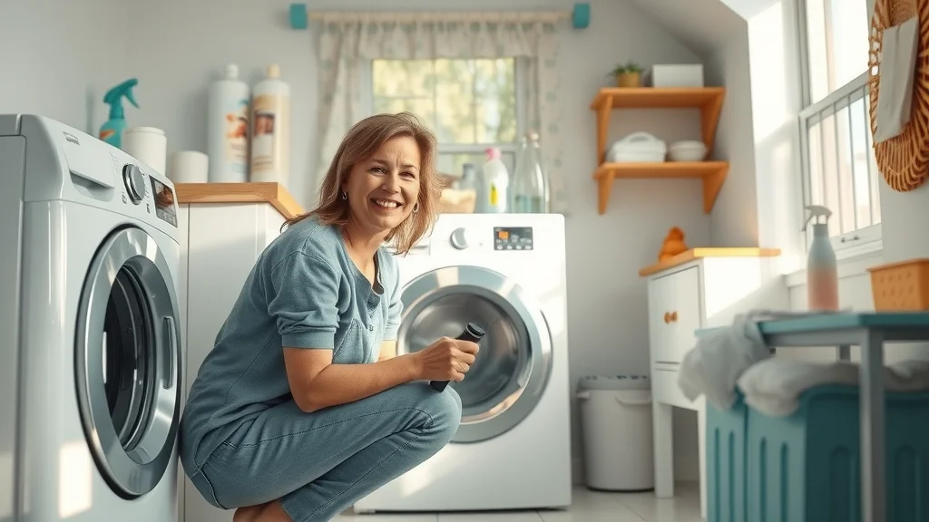 Orlando homeowner checks under washing machine for leaks