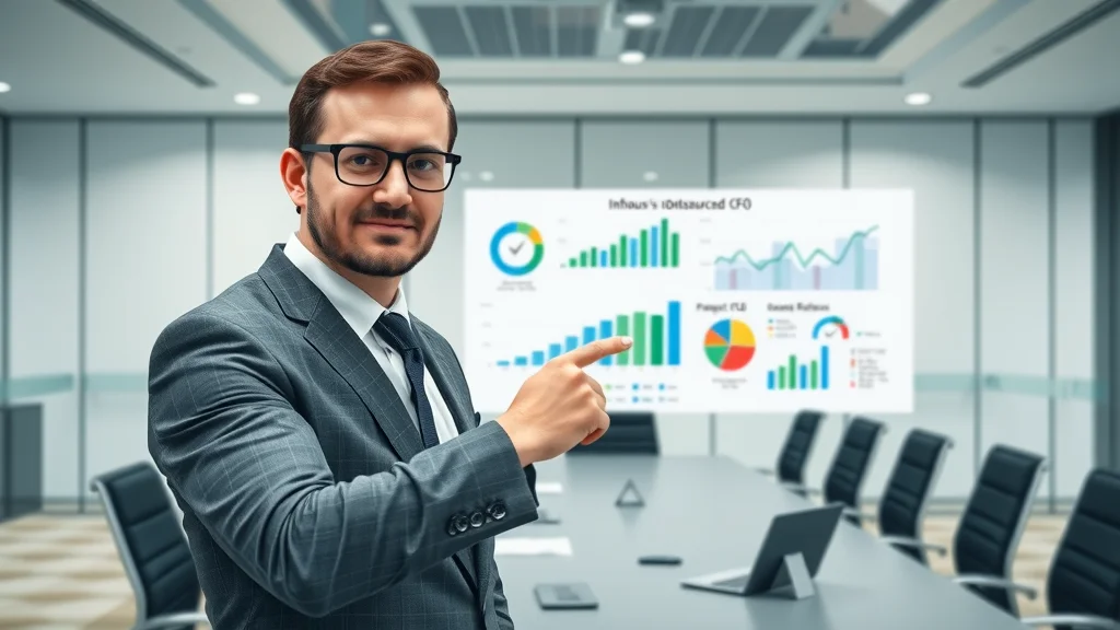 Infographic comparing in-house CFO roles versus outsourced CFO service models