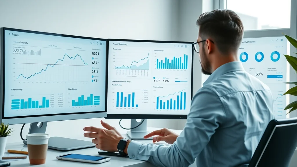 Modern digital finance dashboard showing business owner streamlining financial systems, focusing on automation and business growth.