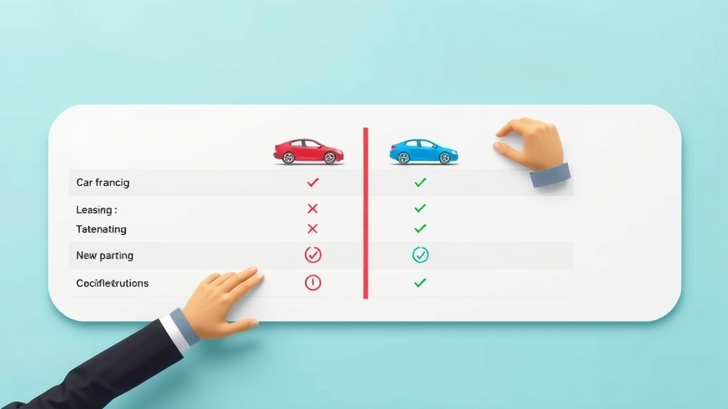 Visual comparison of equipment financing vs equipment leasing for commercial equipment and business running in New York. Professional infographic with clear icons.