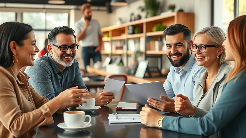 Diverse small business owners discussing accounting ROI for efficiency and growth