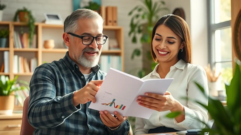 Small business owner collaborating with a professional accountant to calculate ROI and efficiency in small business accounting