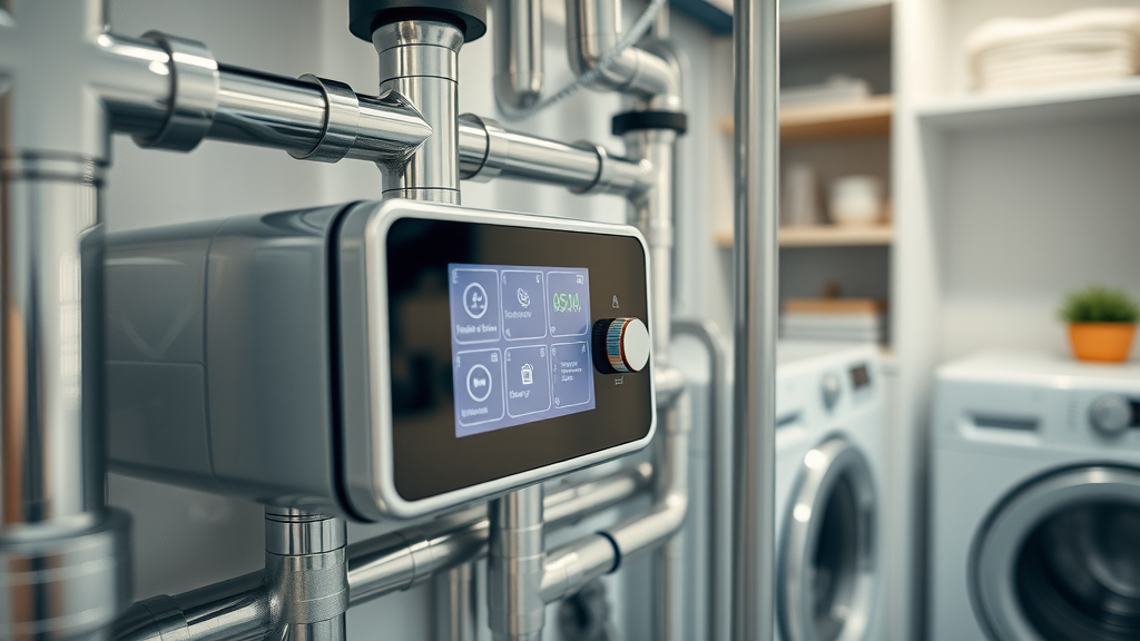 smart plumbing system with digital controls.