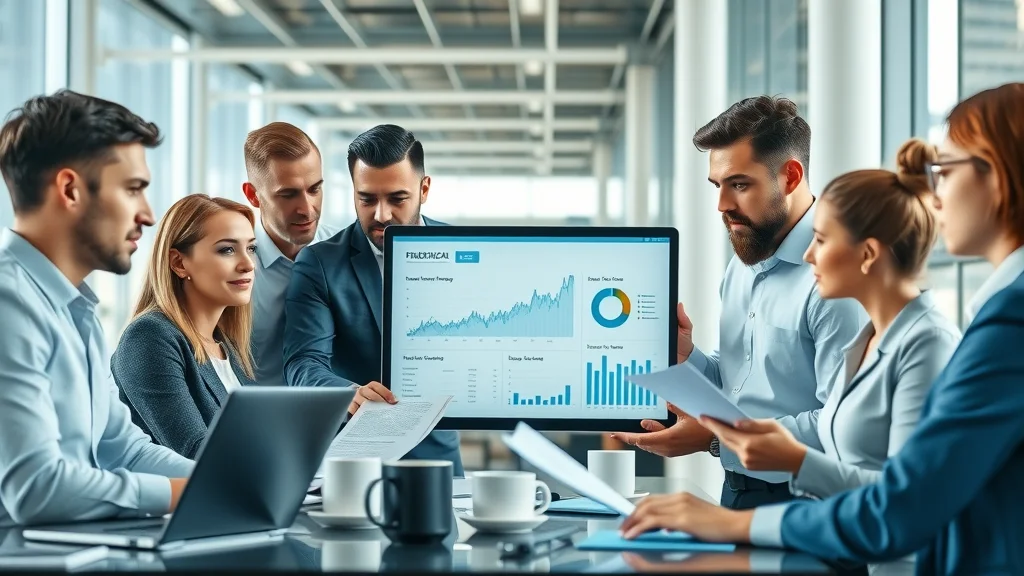 Modern business professionals collaborating on outsourced finance and financial planning