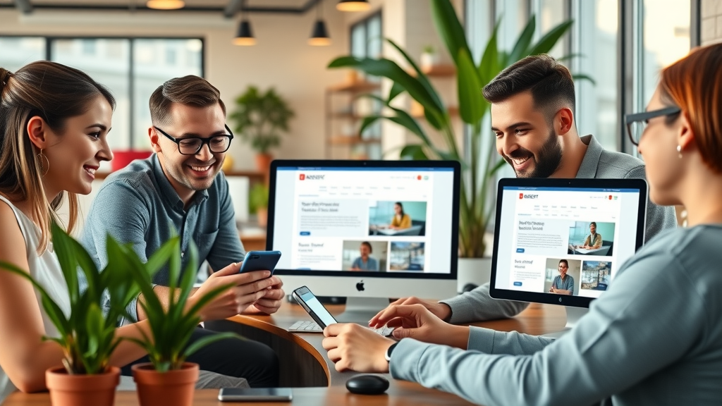 users experiencing responsive, mobile-optimized SEO web page