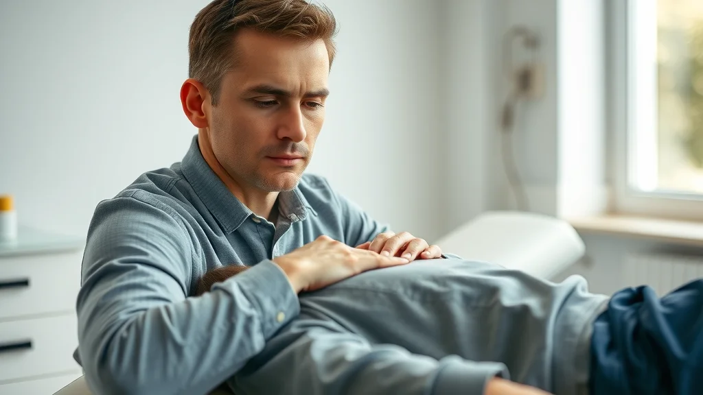 Focused Sacramento chiropractor performing spinal adjustment on a young adult lying on a table in a bright professional therapy room with visible equipment