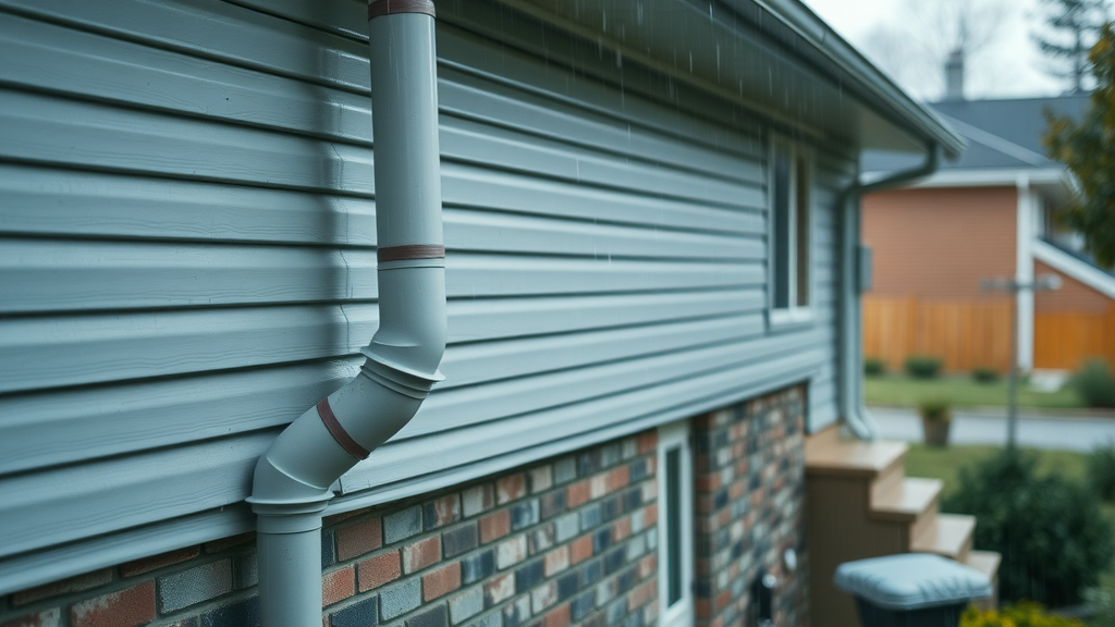rain gutter installation error misaligned gutter water overflow repair