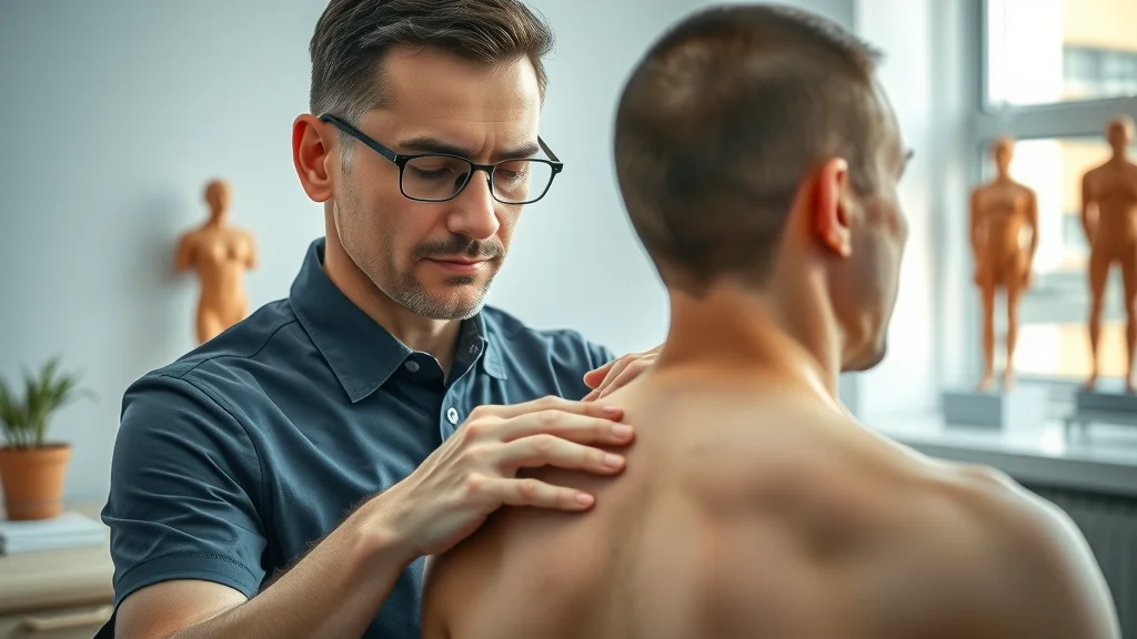 Sacramento chiropractor performing gentle spinal adjustment in a modern treatment room. Focus on professional technique, patient comfort, and expert hands in chiropractic care.