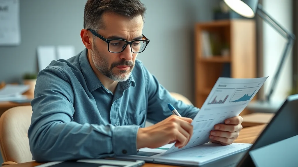 Focused outsourced CFO analyzing financial data and planning for business growth