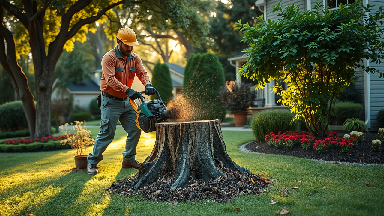 Professional arborist stump grinding for tree service in Landing New Jersey