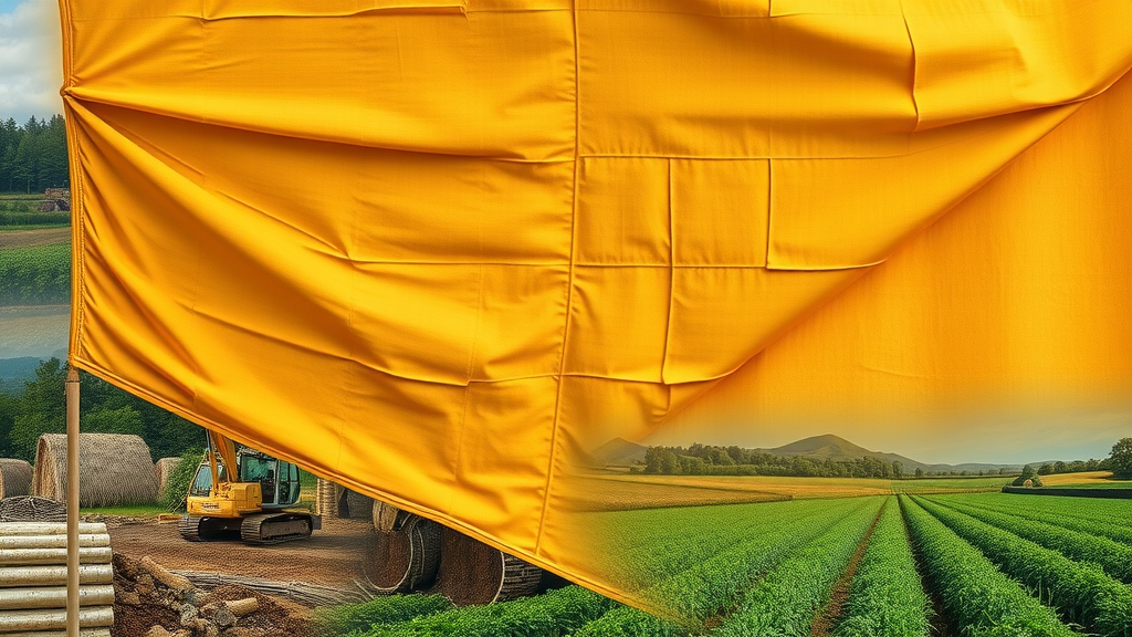 Vibrant canvas tarp uses in construction, agriculture, and outdoor recreation