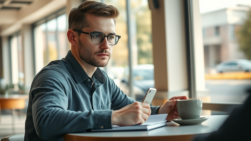 Prepared car buyer reading notes before test driving a Subaru - 10 questions smart buyers ask before test driving a subaru