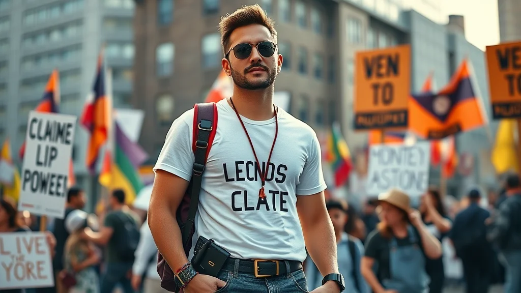 protest outfit publicidad personalizada personalized expressive protest clothing photorealistic