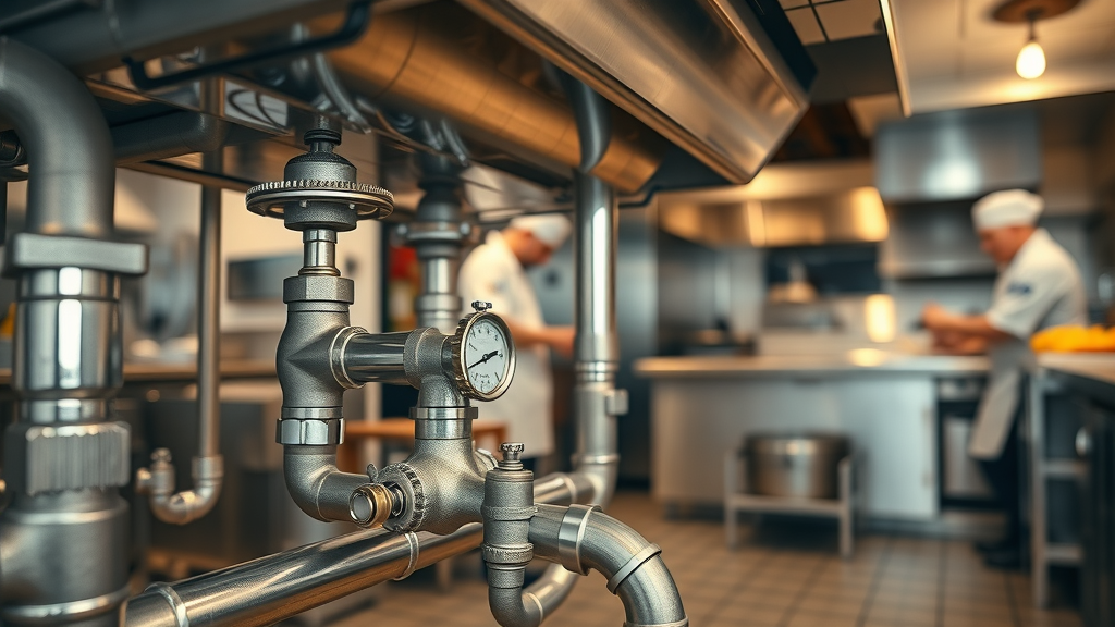 plumbing in orlando florida - commercial plumbing installation in a restaurant setting.