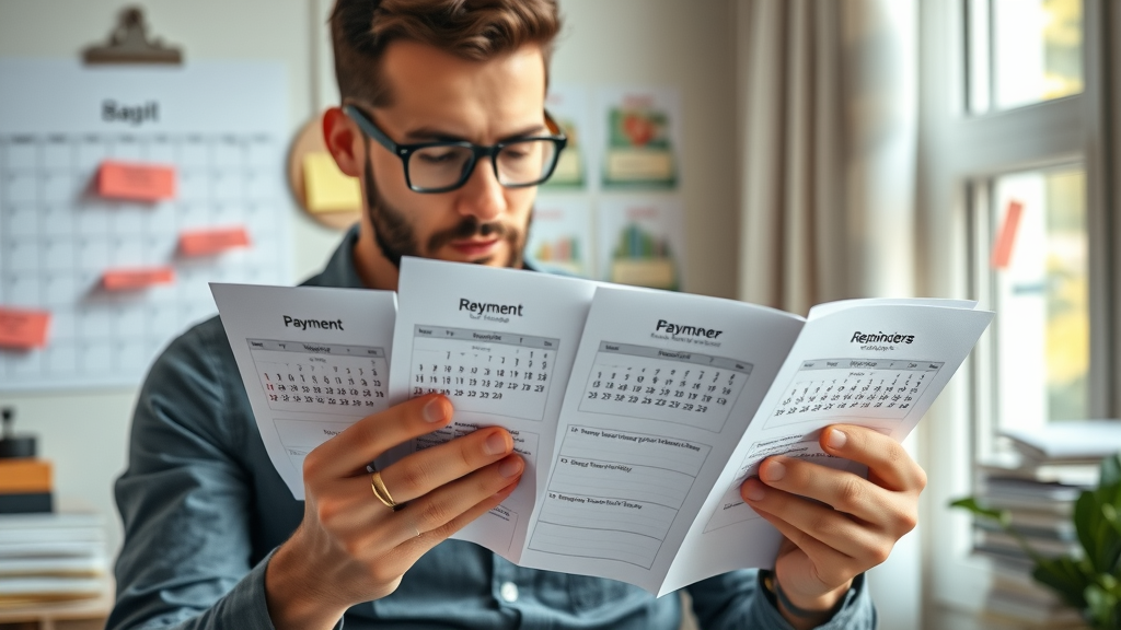Contrasting calendars and payment reminders, reviewing repayment terms in merchant cash advance vs business loan