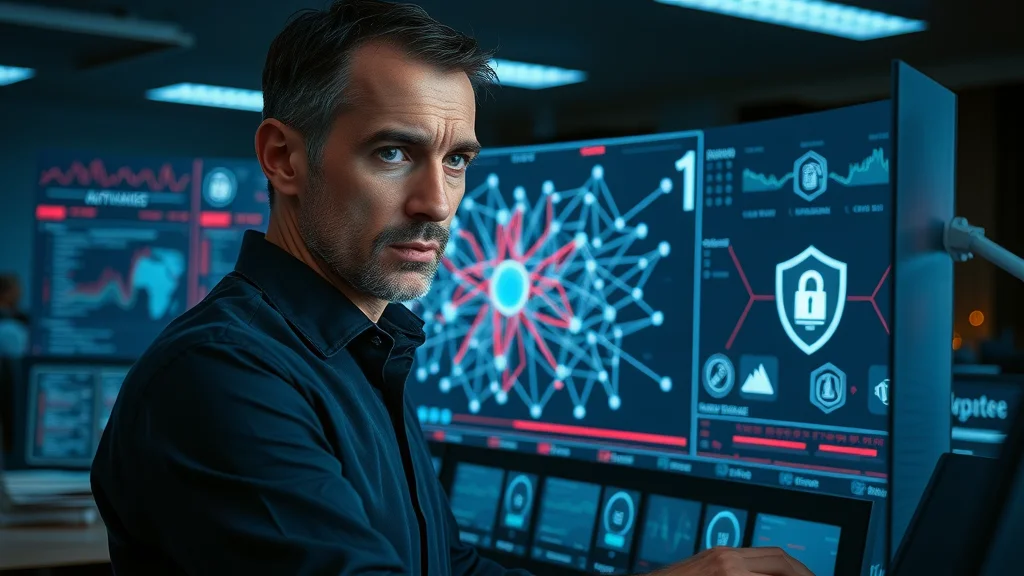 Concerned professional reviewing neural network visualization to address bias and explainability