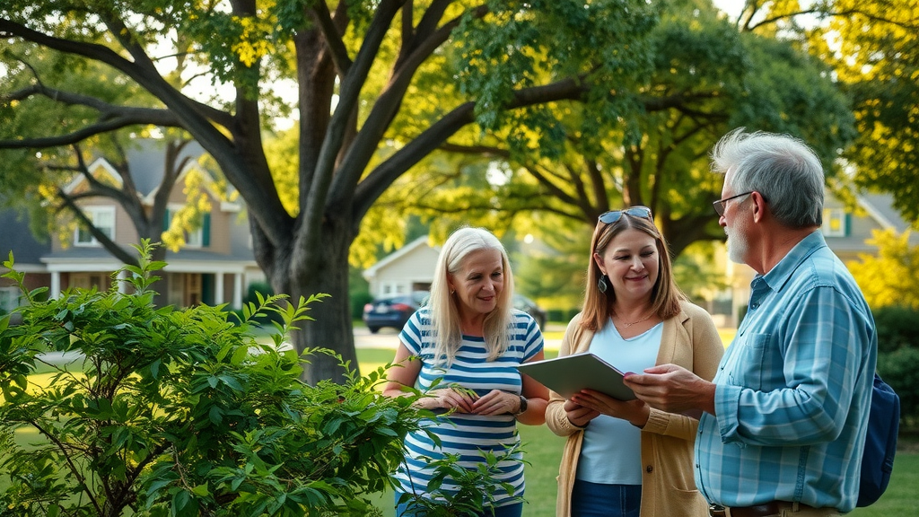 Residential tree removal Kansas City suburb healthy and diseased trees homeowners with arborist