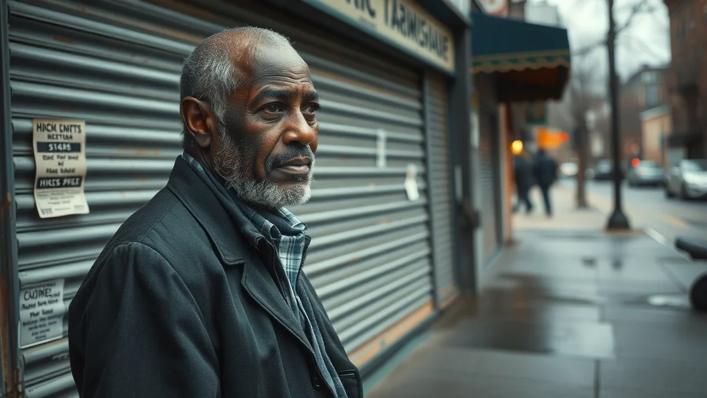 Poignant closed storefront in Harlem with a resident reflecting on the loss, a reminder of the fragility of harlem business history.