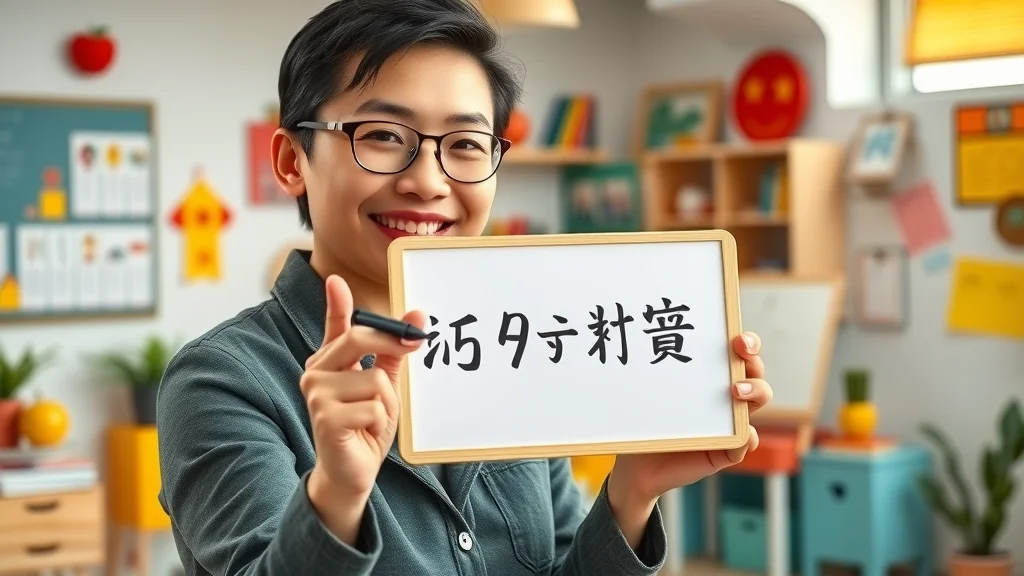 Native Chinese tutor teaching basic Mandarin numbers on whiteboard