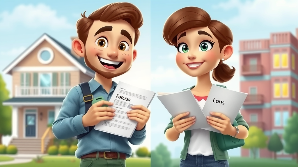 Bridge loans vs home equity loans, homeowners comparing pros and cons, key home financing choices visualized