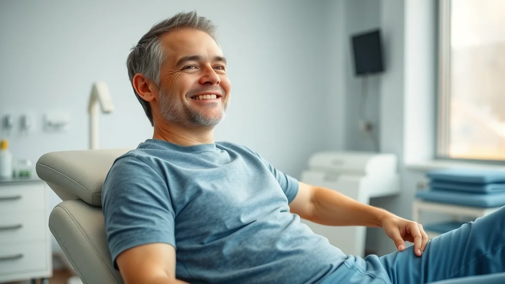 Relieved patient after Sacramento chiropractor session smiling and relaxing on a treatment table