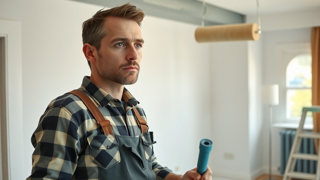 Handyman in Eustis Florida painting wall for home improvement project