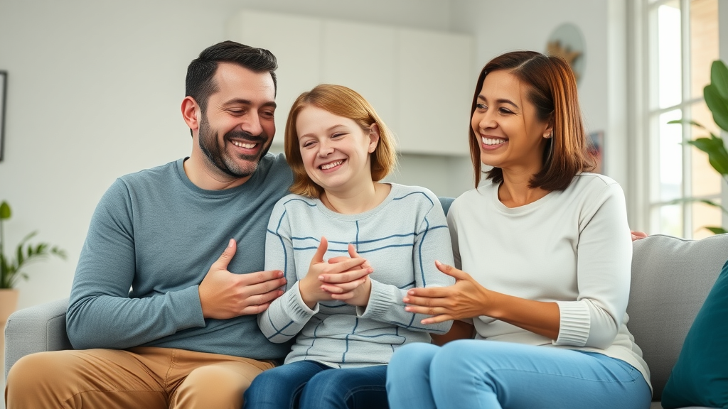 happy family after successful divorce mediation with mediation lawyer in Milford CT