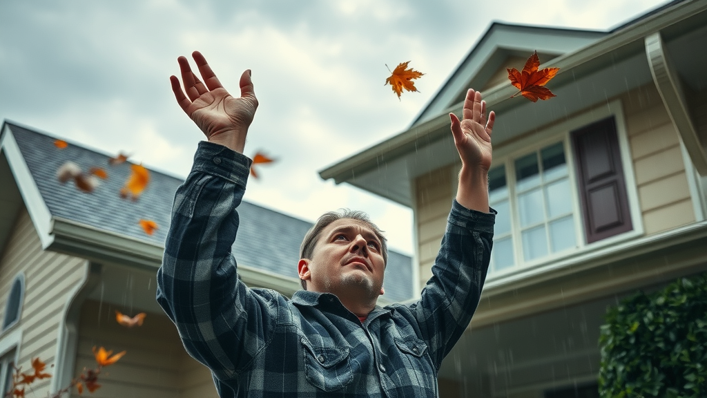 gutter cleaning tips for clogged gutters on a suburban home exterior