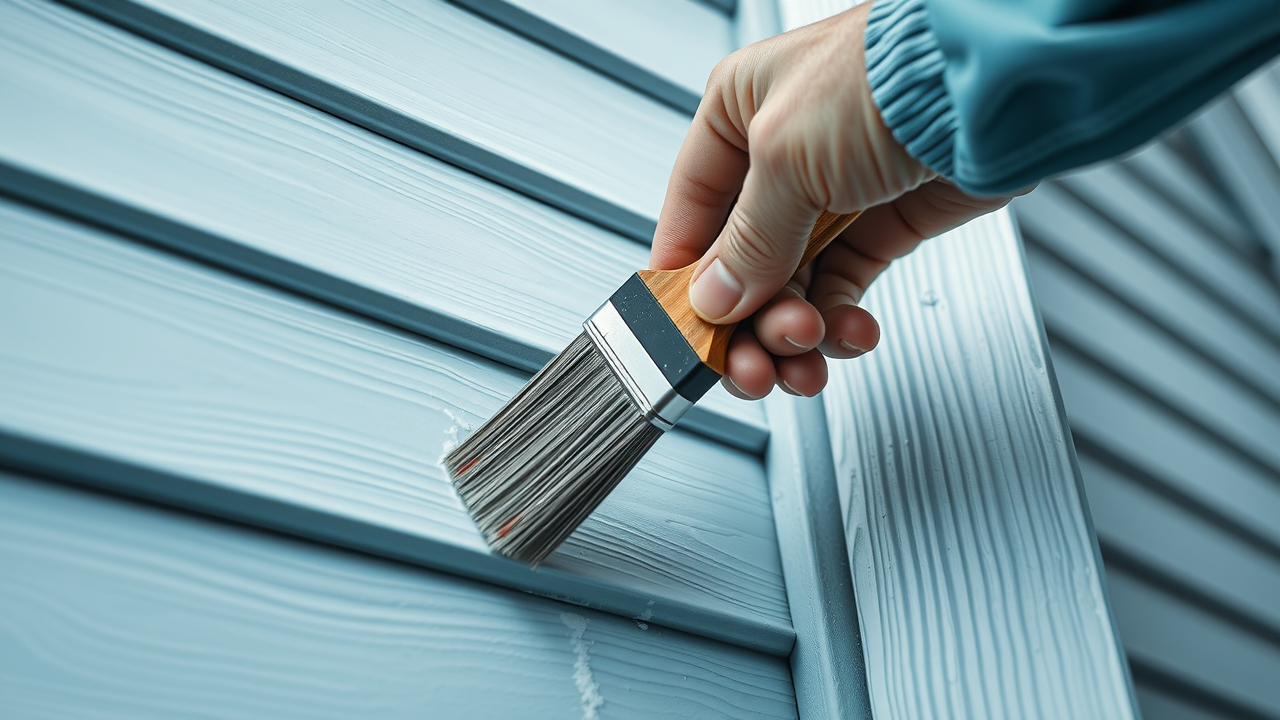 Close-up of weatherproof exterior paint applied to Minneapolis house siding, showcasing the detail and durability of local painting services