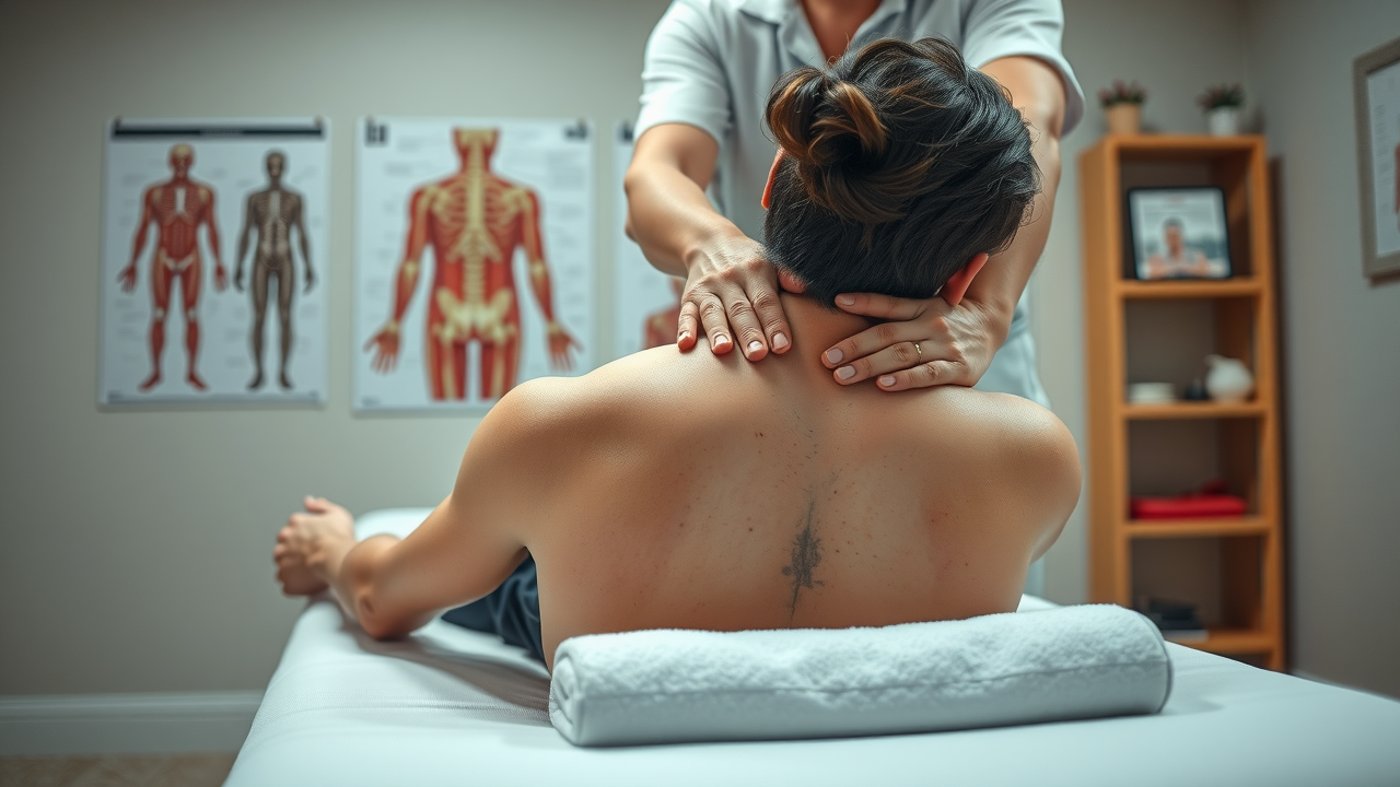 Calgary back pain therapy, patient getting manual treatment, relief from motor vehicle accident injuries