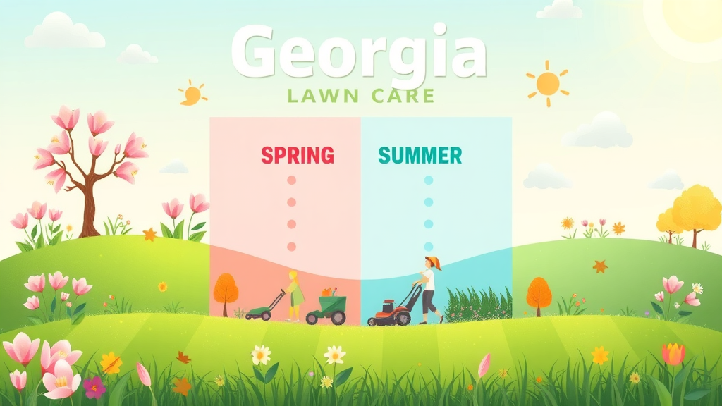Confident lawn care professional displaying tools in a front yard setting