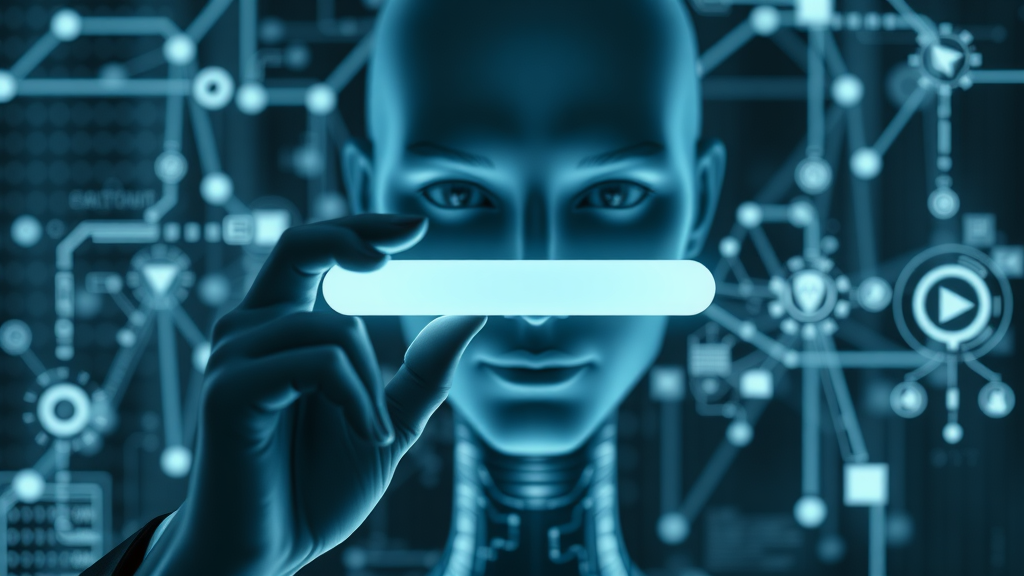sleek search engine interface visualization showing AI-powered query and result presentation in generative AI search