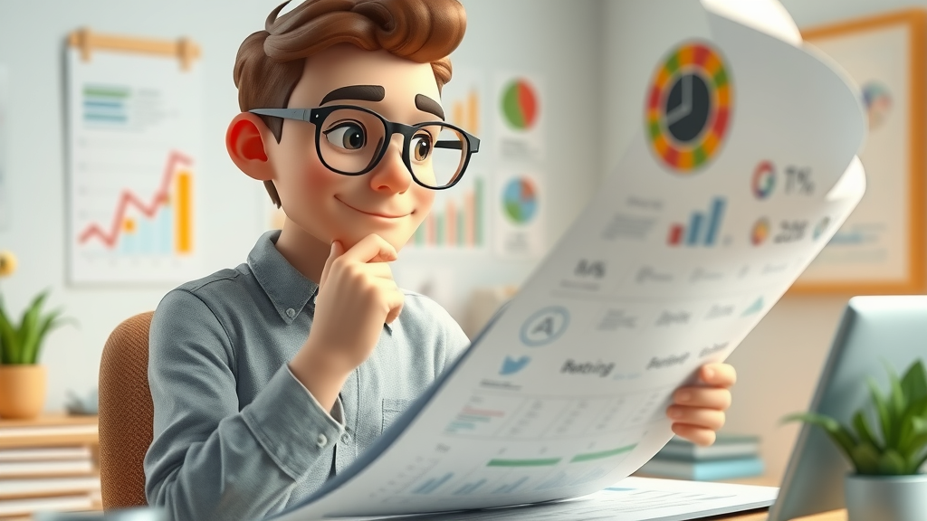 Entrepreneur planning business growth strategies with a chart in view