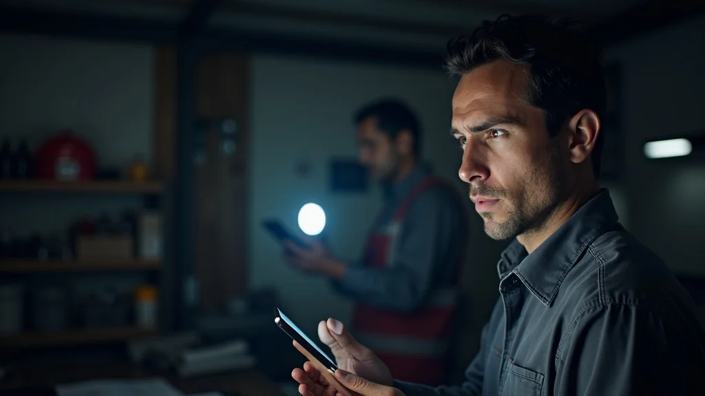 Contractor in work van reading digital lead notifications on tablet, indicating importance of instant web form response for cash flow
