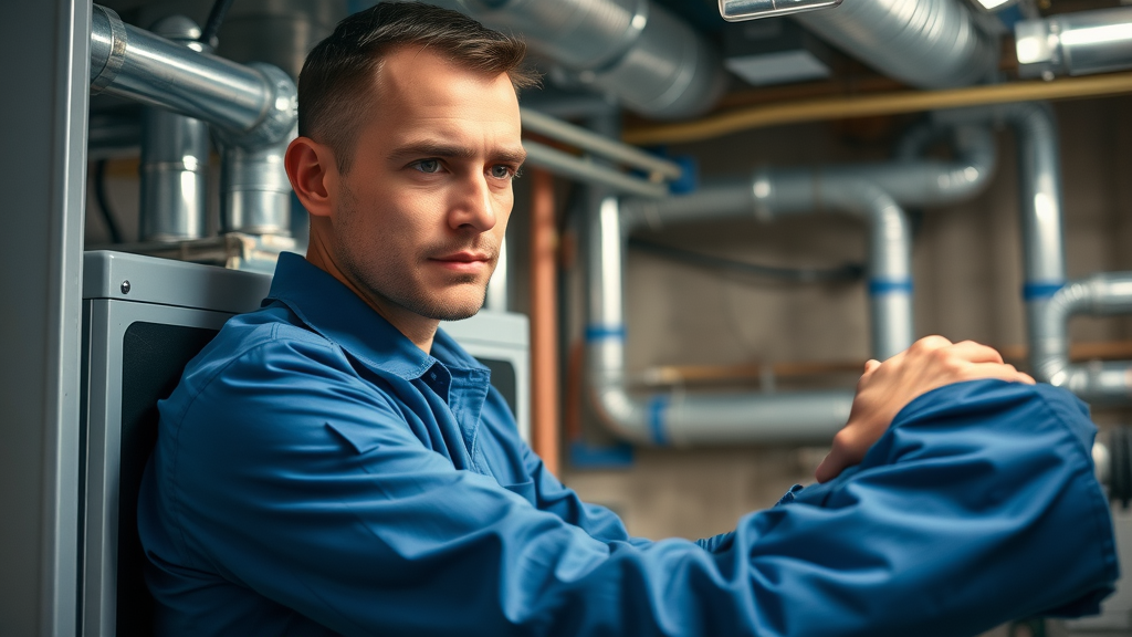 HVAC expert maintaining Detroit heating and cooling for safe operation