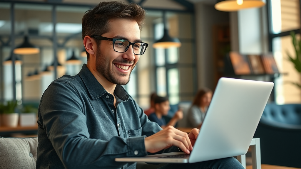 Marketing professional crafting an email campaign for online marketing and digital marketing engagement