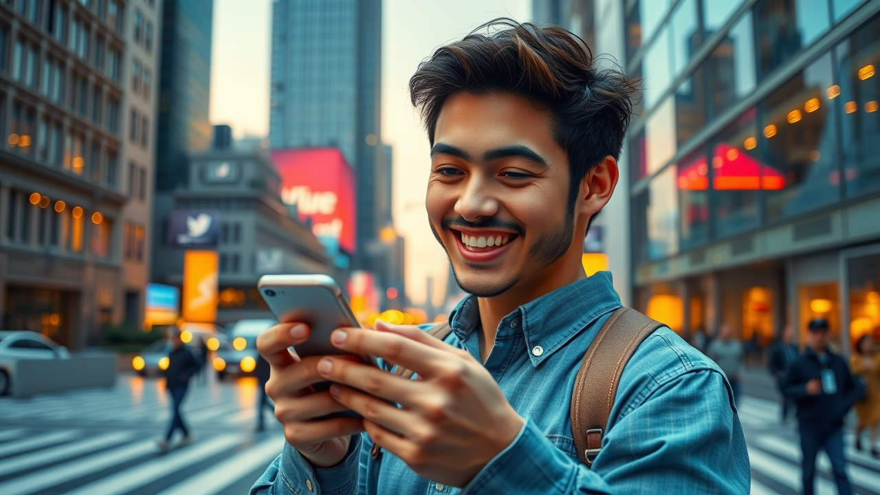 Influencer engaging followers and building brand awareness via social media platforms