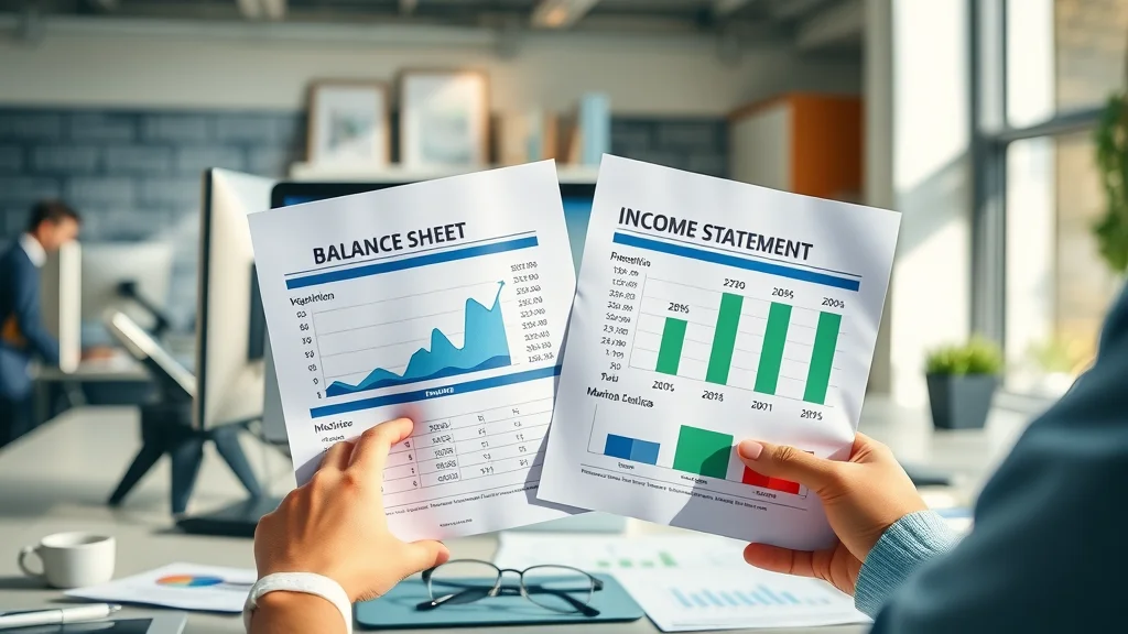 Comprehensive balance sheet and income statement visuals for small business accounting and tax preparation
