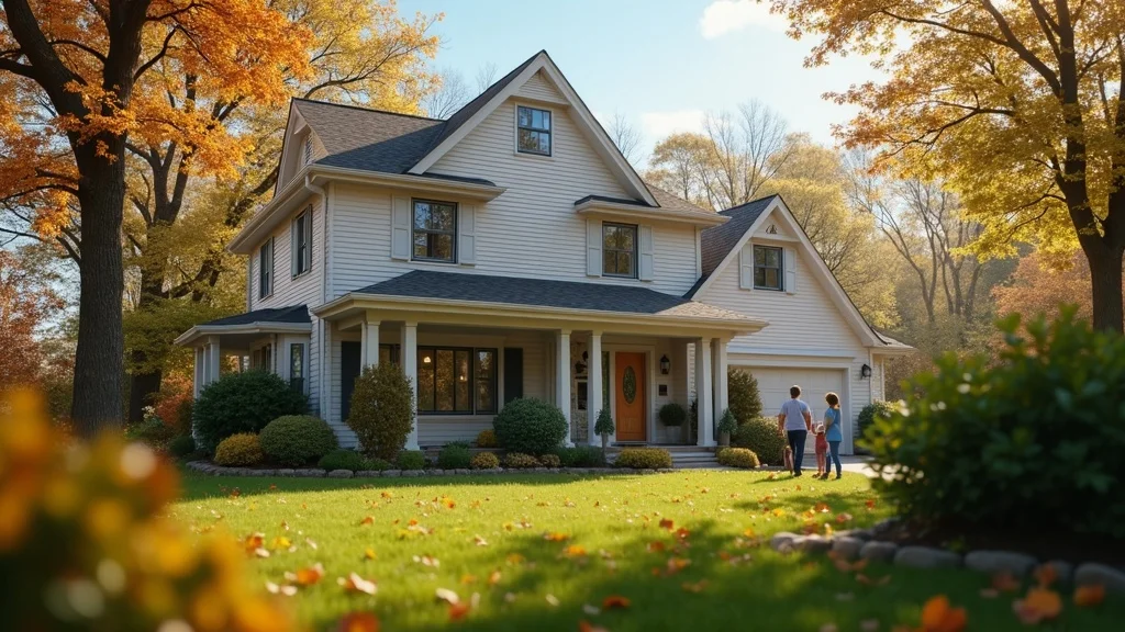 Inviting suburban home with debris-free gutters and clean yard, highlighting the benefits of gutter guards in property maintenance Inviting suburban home with debris-free gutters and clean yard, highlighting the benefits of gutter guards in property maintenance