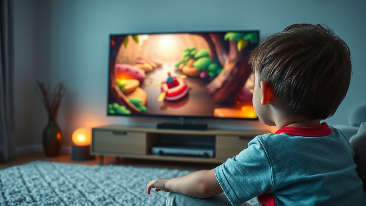 Securely mounted TV, sturdy brackets, family enjoying TV